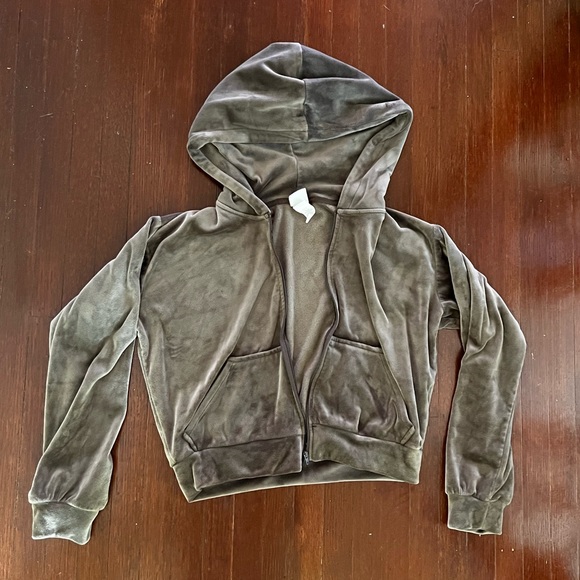 H&M Cropped Brown Zip-up Size M - Picture 2 of 4